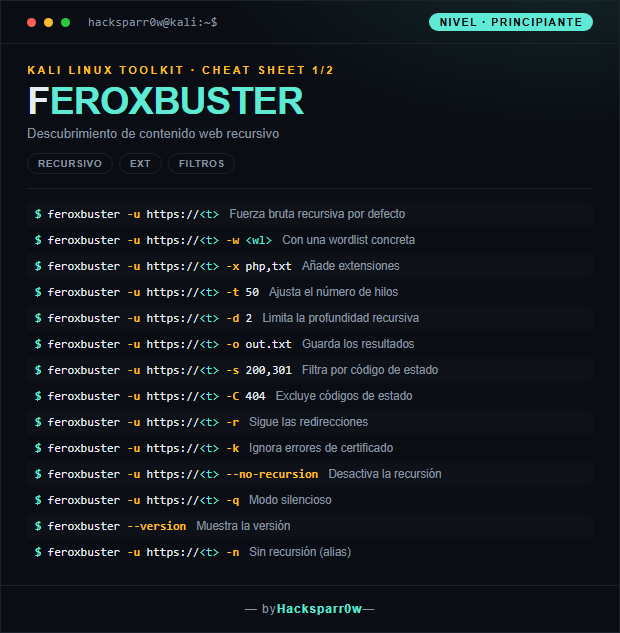 Feroxbuster cheat sheet