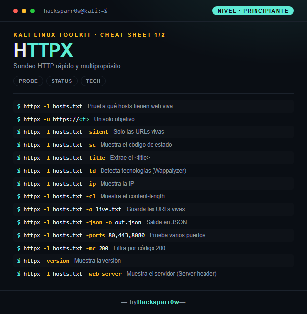 httpx cheat sheet