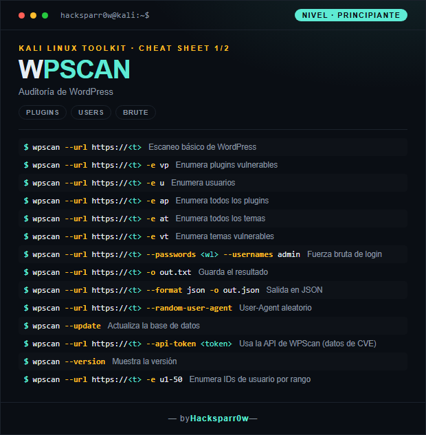 WPScan cheat sheet
